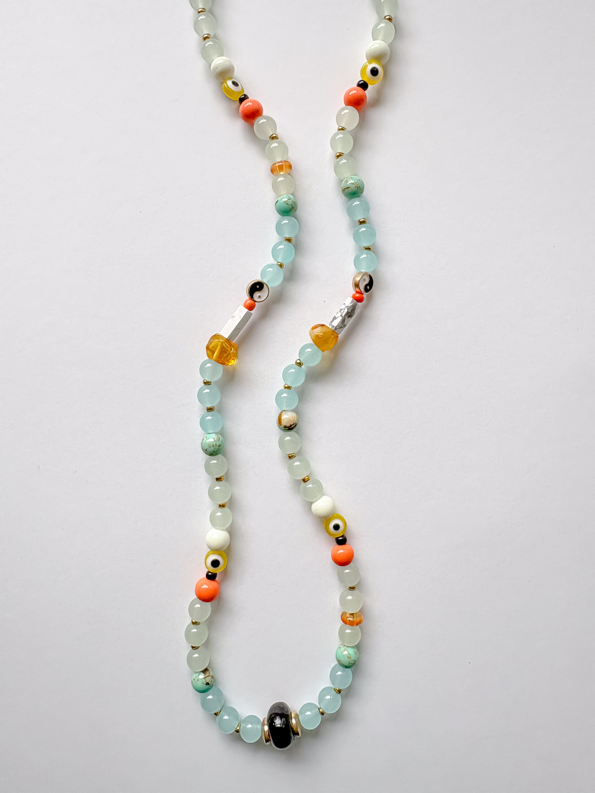 męski naszyjnik handmade błękit JellySpace Store Balance Code